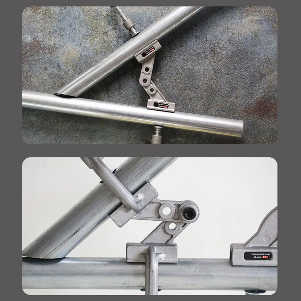 Morsetto per tubo regolabile per saldatura e lavorazione del legno Morsetto per tubo multiuso a serraggio rapido in acciaio inossidabile Strumento multiangolo