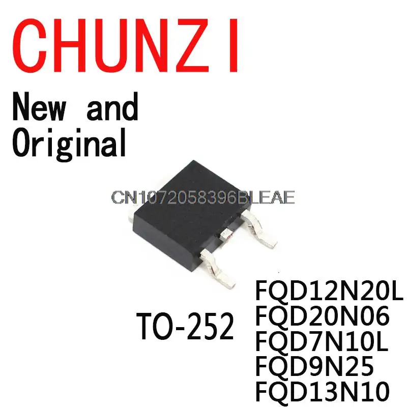 10PCS New and Original FQD12N20 12N20 20N06 FQD7N10 7N10 9N25 TO-252 FQD12N20L FQD20N06 FQD7N10L FQD9N25 FQD13N10