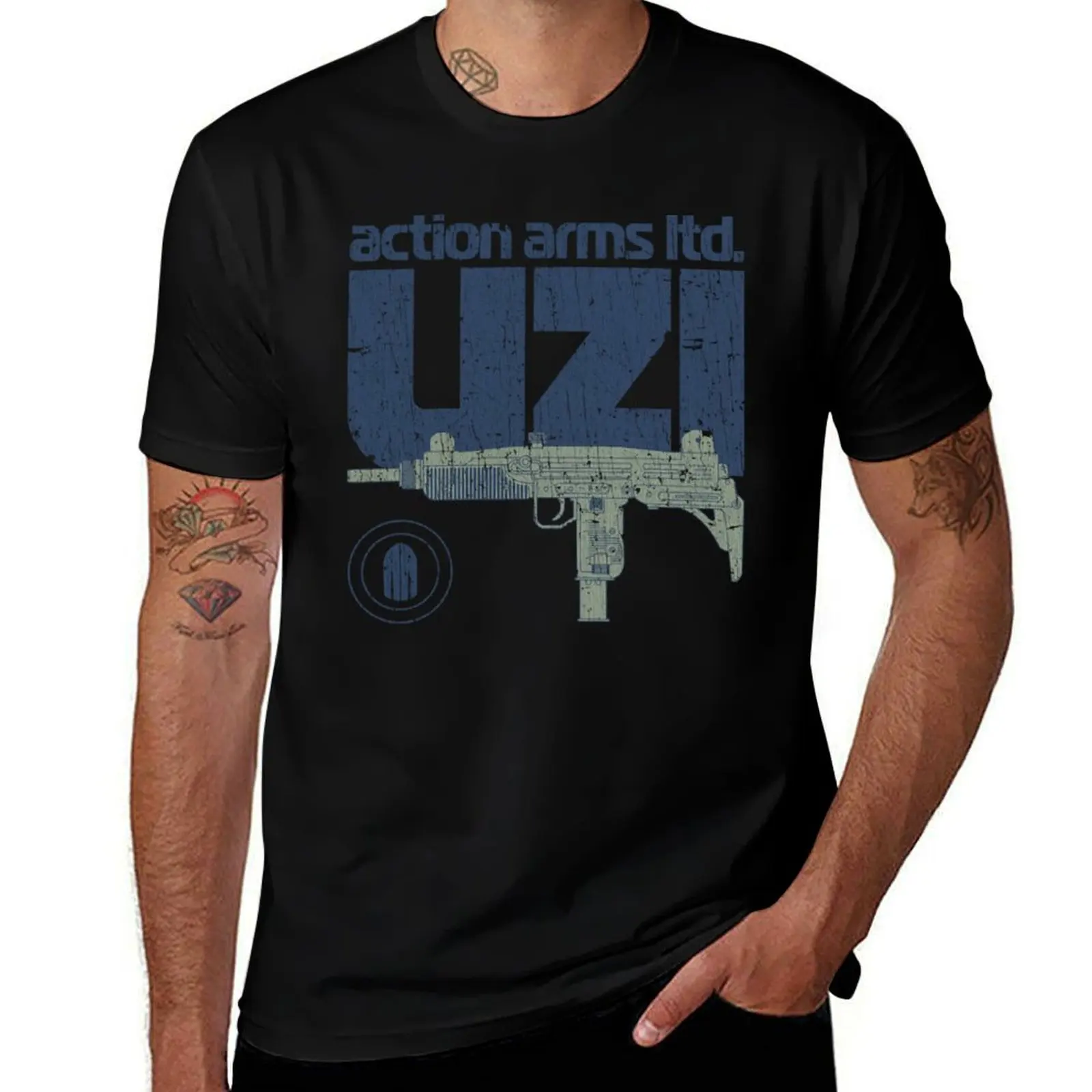 

Action Arms Ltd. Uzi 1980 T-Shirt Large Size Casual Short Sleeve Top