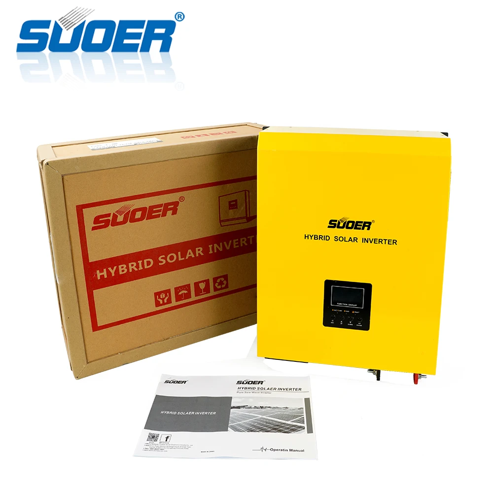 5KVA Solar Hybrid Inverter With 48Vdc To 220v 230v Pure Sine Wave Low Frequency 60Hz AC Output 100A MPPT Charger Solar System