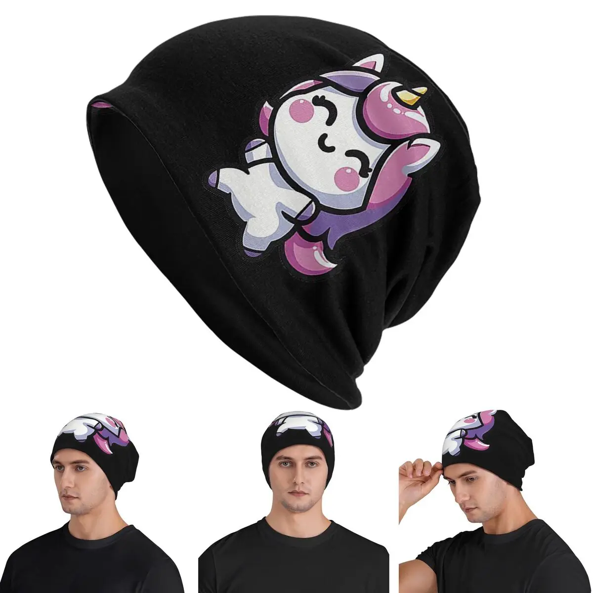 

Очаровательные шапки Kawaii Unicorn Skullies, теплые осенне-зимние уличные шапки, вязаные шапки для мужчин, женщин и взрослых