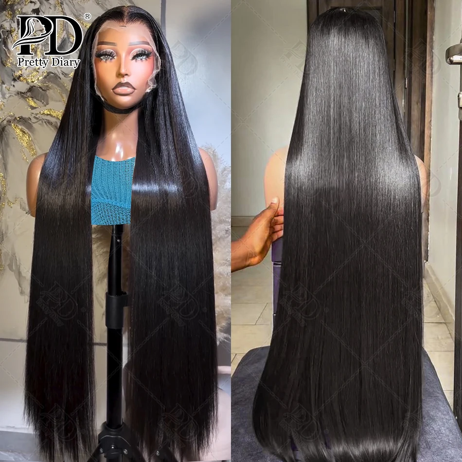 250% 13x4 Straight Lace Front Wigs 100% Human Hair 13x6 HD Transparent Lace Frontal Wig 30 38inch Brazilian 5x5 Lace Closure Wig