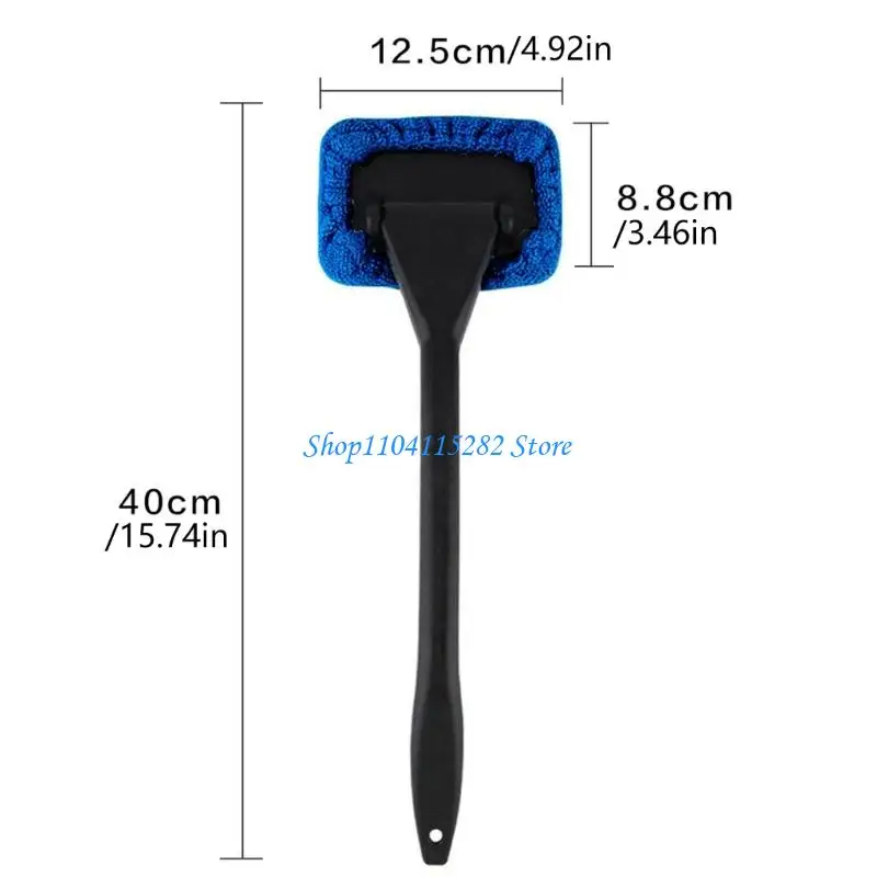  Multifunction Windshield Wiper Defogger 2 Piece Microfiber Brush Head and Rubber Scraper for Effective Car Glass Care - Image 6