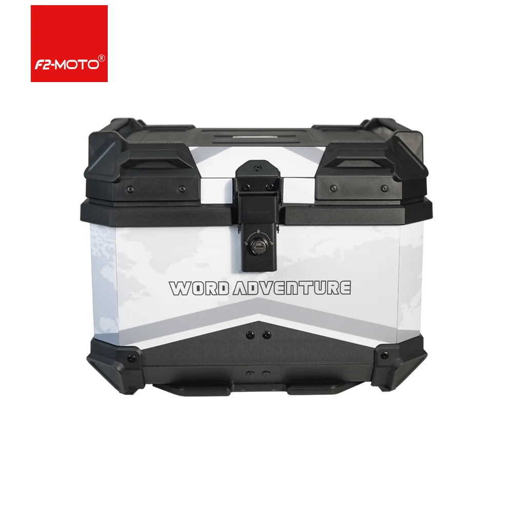 Motorcycle Rear Box - 45L, PP Material, Sticker Design