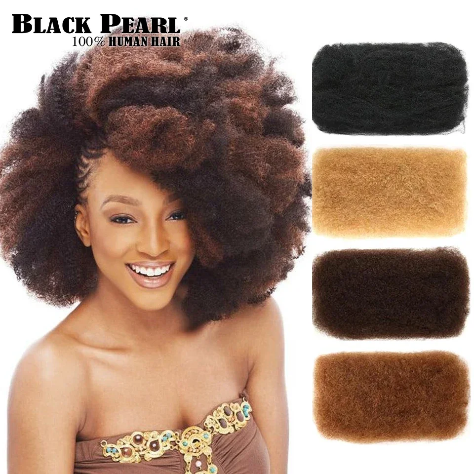 

QVR Kinky Bulk Human Hair 22" Afro kinky Curly Bulk Human Hair For Braiding 1 Bundle 50g/pc Natural Color Braids Hair No Weft