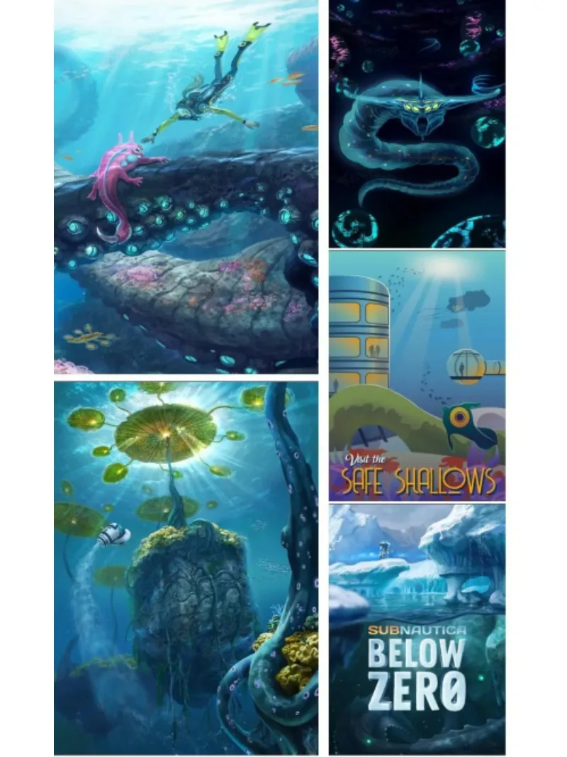 Subnautica Anime Canvas Painting Art Canvas Prints Modern Home Bedroom Decoration