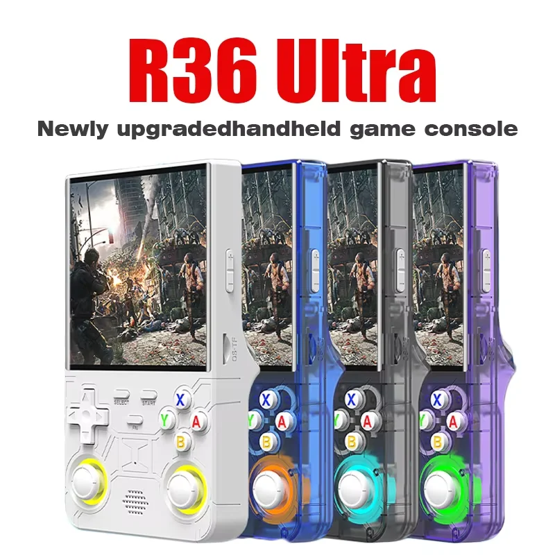 New R36 ULTRA Game Consola 4.0 IPS Screen Retro Handheld Game Player Portatil Console 64GB 10000+ Video Games for PSP/for MD