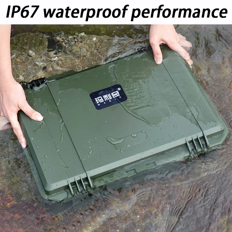 Waterproof PP Tool Box Camera Storage Organizer Suitcase Hardware Parts Tool Case Hard Case Large Military Toolbox Empty Foam