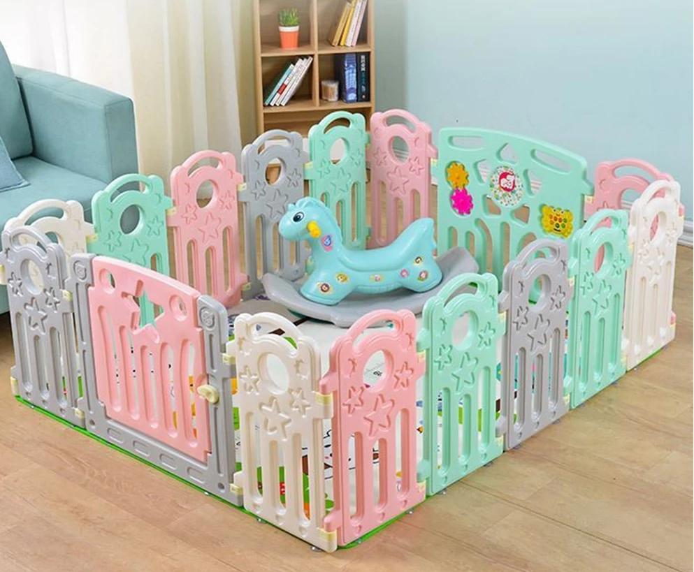 Baby Play Pen Playpen Updated Modern Design Children Playground Kids Play Yard Game Fence Foldable Plastic Portable Baby Playpen