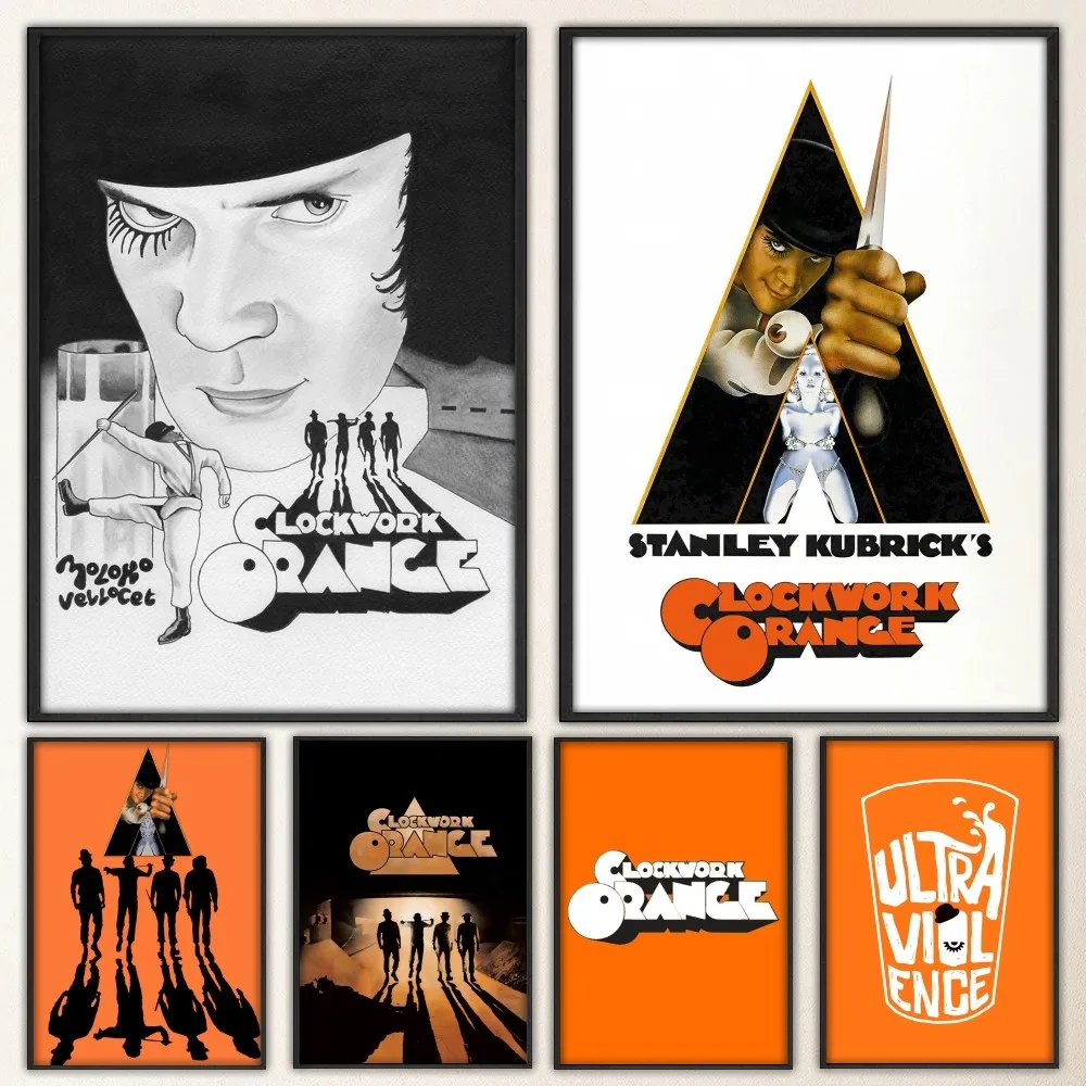 A Clockwork Orange Poster Fancy Poster Wall Sticker for Living Room Bar Vintage Decorative Painting Middle