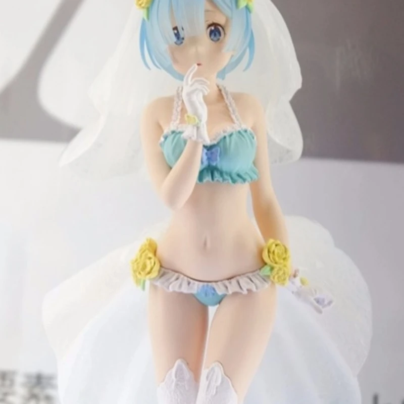 22cm Anime Figure Ram Flower Wedding Series Model Statue Collection Desktop Decoration Gift From Scratch Different World Life