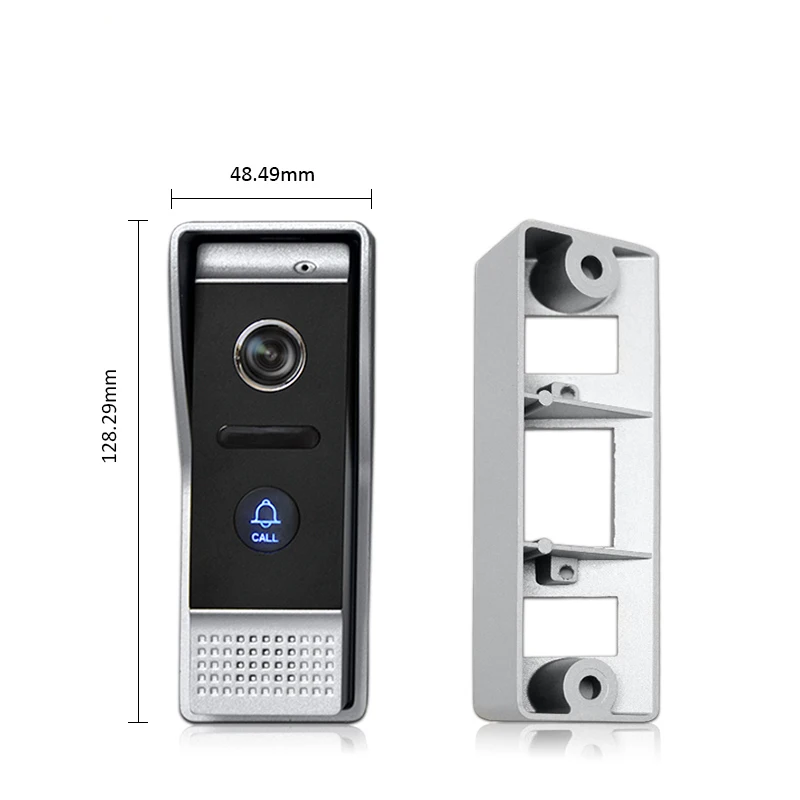 Wired Apartamento Porta Video Intercom com Registro, Acesso de Entrada, 2 Monitor e 2 Campainha, 7"