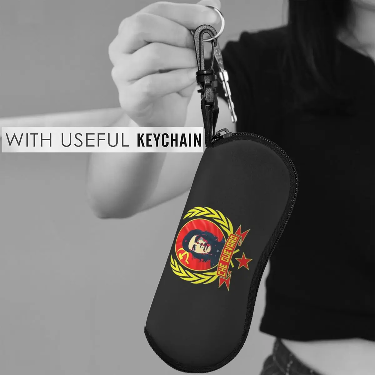 チェ・ゲバラ シェル メガネケース 保護サングラスボックス 女性 男性 ソフト眼鏡バッグ ポーチ