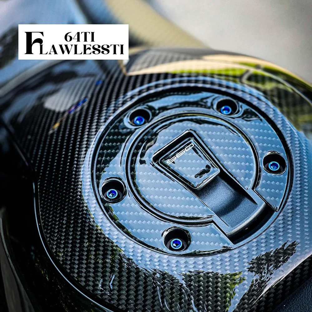 FLAWLESSTI Gr5 Titanium Bolt Windshield Handle Bar Mirror Lever Front Fork Fender Bolt For Yamaha Tmax 560 530 2015-2024