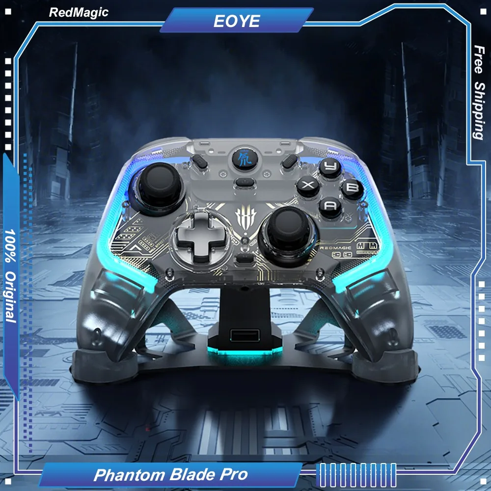 

RedMagic Phantom Blade Pro Gamepad Force Feedback 3-mode BT/2.4G/Wired Hall/Linear Trigger RGB for Switch/PC/Android/iOS/Steam