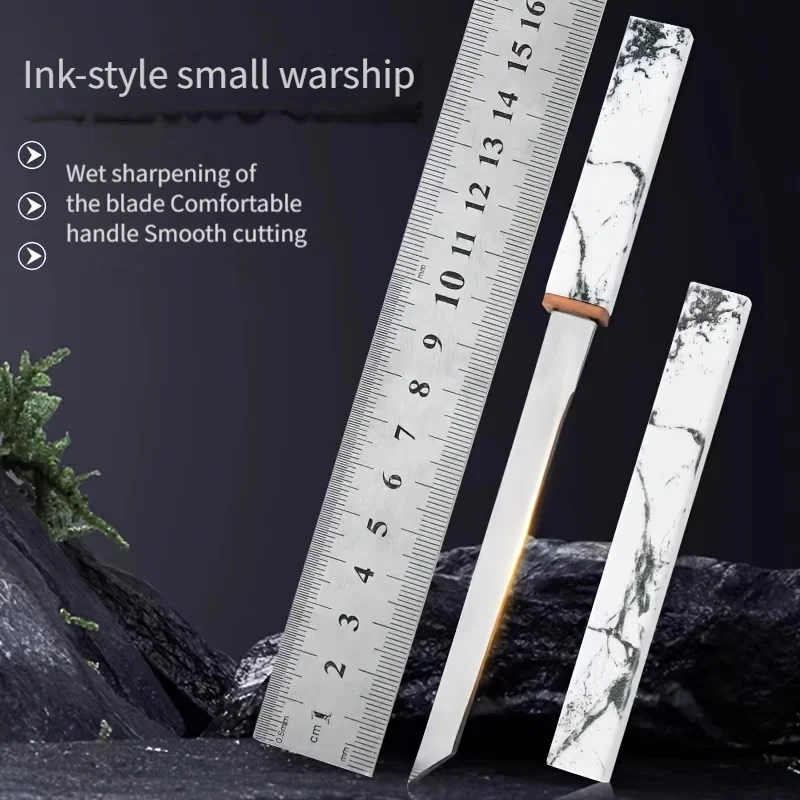 Stainless steel fruit knife sharp high hardness multi-functional knife field portable survival combat boat knife