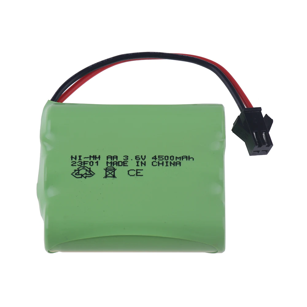 Ny-mh แบตเตอรี่3.6V 4500mAh AA สำหรับของเล่น RC รถยนต์รถถังหุ่นยนต์อัพเกรดปืน3000mAh 3.6V แพ็คแบตเตอรี่แบบชาร์จไฟได้สำหรับเรือ RC