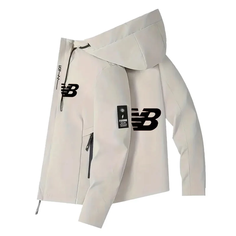 

Casual jacket for men's outdoor new printed top in spring and autumn 2026, high-quality, zippered hooded baseball windproof