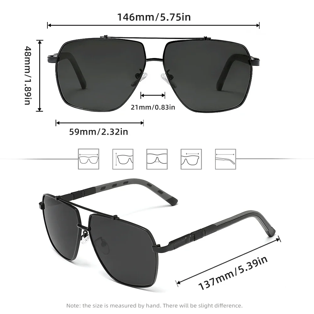KINGSEVEN New Luxury Sunglasses Men UV400 Square Large Frame Polarized Glasses Male Women Outdoor Causal Fashion Driving Eyewear image 5