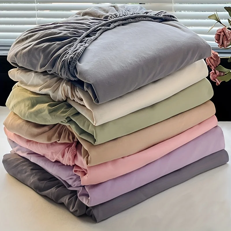 

1pc Bed Cover Full Surround Bed Sheet Thickened Mother and Baby Grade Solid Color Original Cottonprotective Cover Dormitory