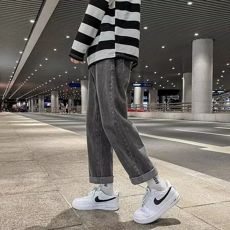 ذكر جديد غير رسمي شارع العليا بنطلون الرجال موضة الثلوج الدافئة أفخم الجينز الذكور صوف مبطن سميكة مطاطا حزام الدنيم السراويل