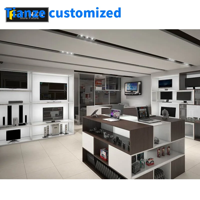 (Customized) China Computer Shop Interior Design Computer Showroom Furniture Design