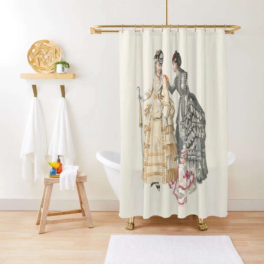 

Women and girl in victorian fashion Shower Curtain Cover Shower Sets For Bathroom Bathroom Showers Curtain