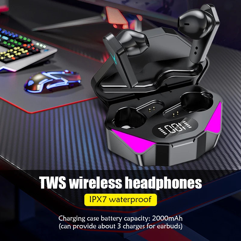 NEW X15 TWS Earphones Bluetooth Wireless Gamer Headphones 65ms Low Latency Earbuds fone Gamer Headset Gamer With Mic Handfree