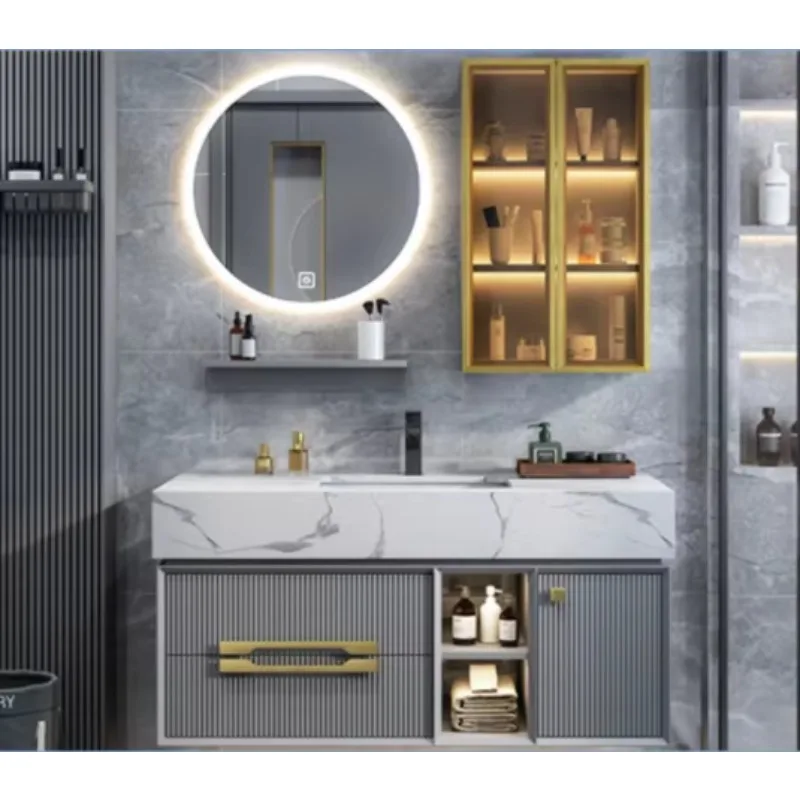 

Painted finished bathroom vanity with rock basin bathroom vanity cabinet with sink