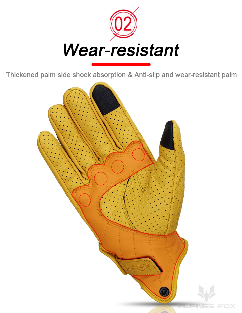 Vintage Ziegenleder Motorradhandschuhe Sommer Herren Gelb Retro Leder Motorradfahrer Guantes Motorrad Motocross Handschuh M-XXL – Detail 5