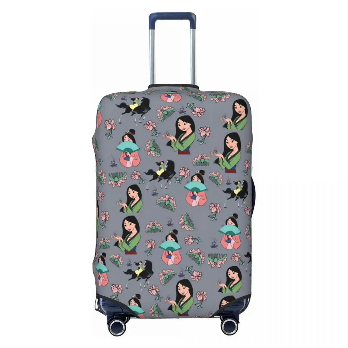 

Эластичный защитный чехол для чемодана с мультяшным принтом Мулан, подходит для чемоданов 18-32 дюймов