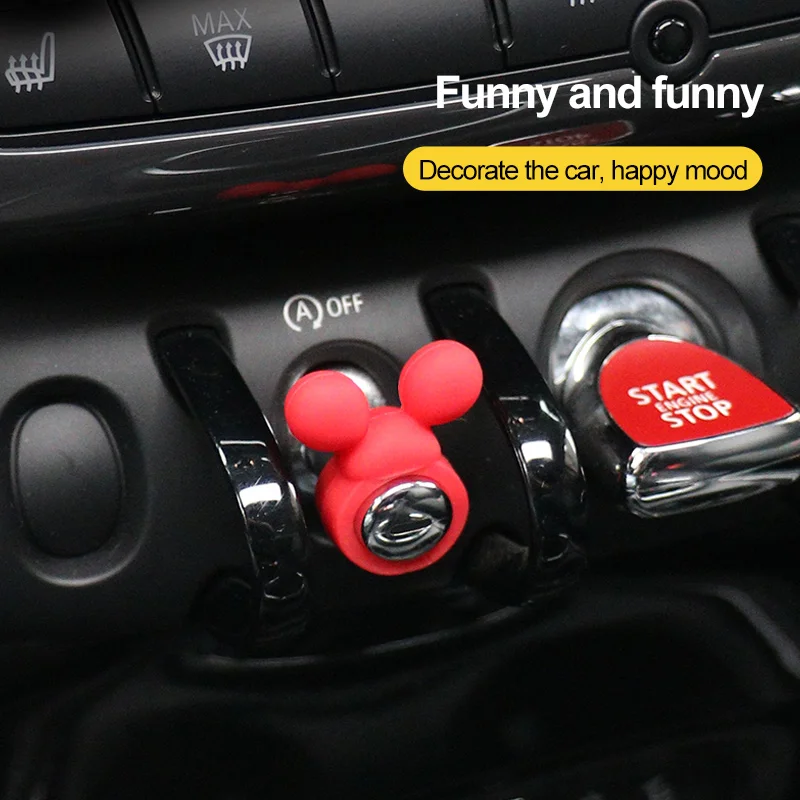 Silicone Car Button Decorative For Mini Cooper F54 F55 F56 F60 J01 J05 Car Accessories Auto Interior  Accessories Cute Furnishin