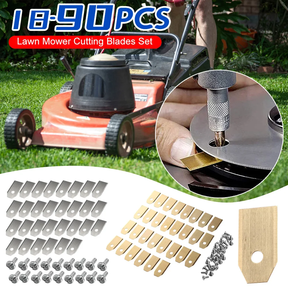 18-90PCS Stainless Steel Grass Cutter Blade with Screw Blades Spare Parts for Husqvarna Automower/Gardena Lawnmower Mower Blade