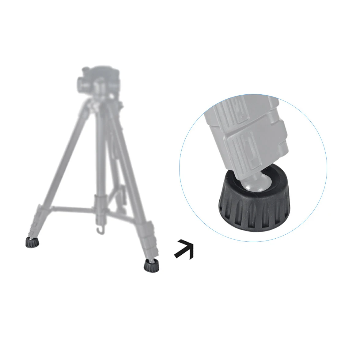 Anti Vibration Non-Slip Rubber Tripod Foot Pads Heavy Suppression Pads for 668 690 590 888 691 800 880 870 Yunteng Camera Tripod