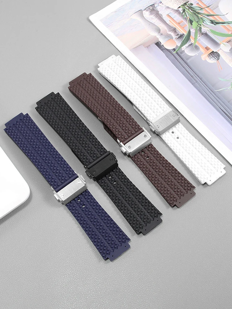 Suitable for Hengbao Strap Hublot Big Bang Classic Fusion Yubo Convex 19MM Silicone Rubber Strap