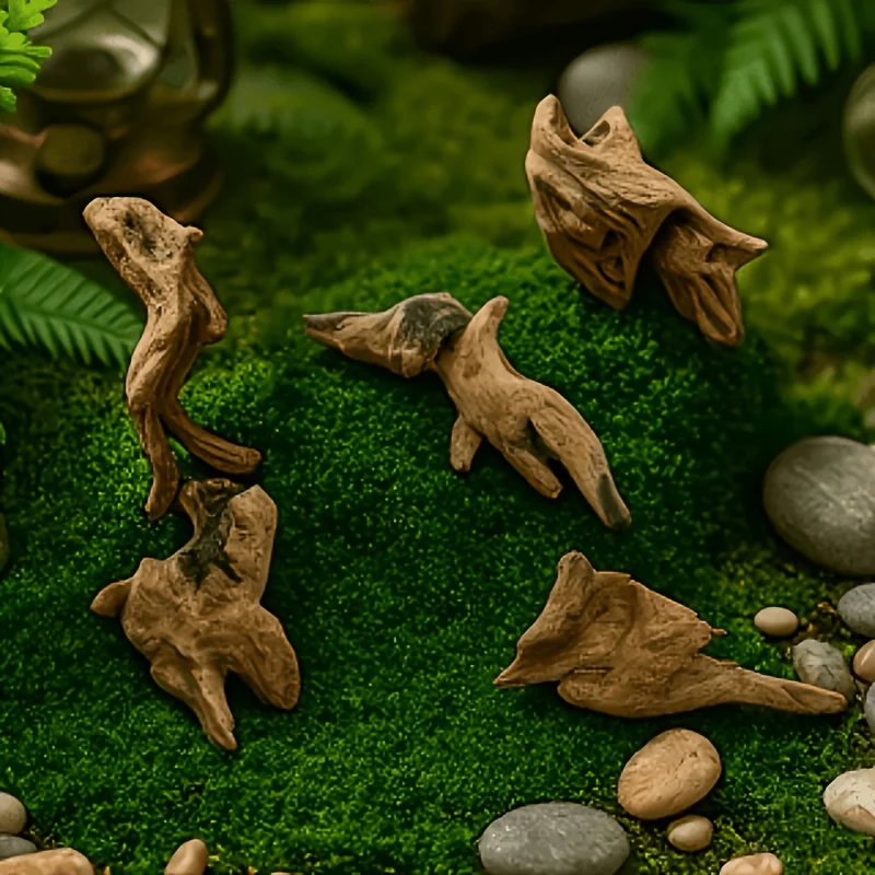 8 Stück (5,01–10,02 cm) Aquarium-Landschaftsgestaltungswerkzeug, für Fischbecken, Reptilienbecken und Terrarien, kleines Treibholz für Aquarien zum Klettern – Detail 5
