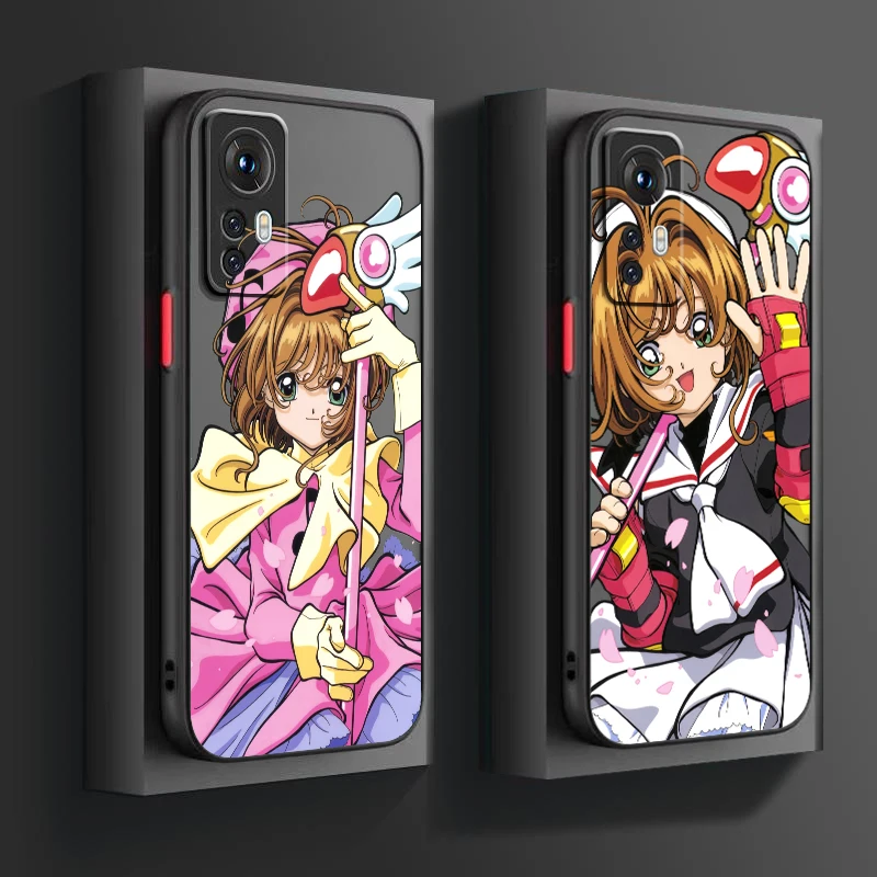 C-Card C-Captor Anime S-Sakura Cute Frosted Translucent For Xiaomi Mi 13 12 12T 11T 11 11i 10T 10 9T Pro Lite Ultra 5G TPU