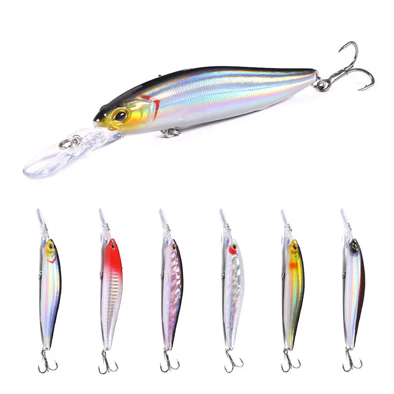 

Suspending Minnow Lure 15g Long Tongue Bionic Wear-resistant Attractive Floating Long Cast Saltwater Fishing Bait