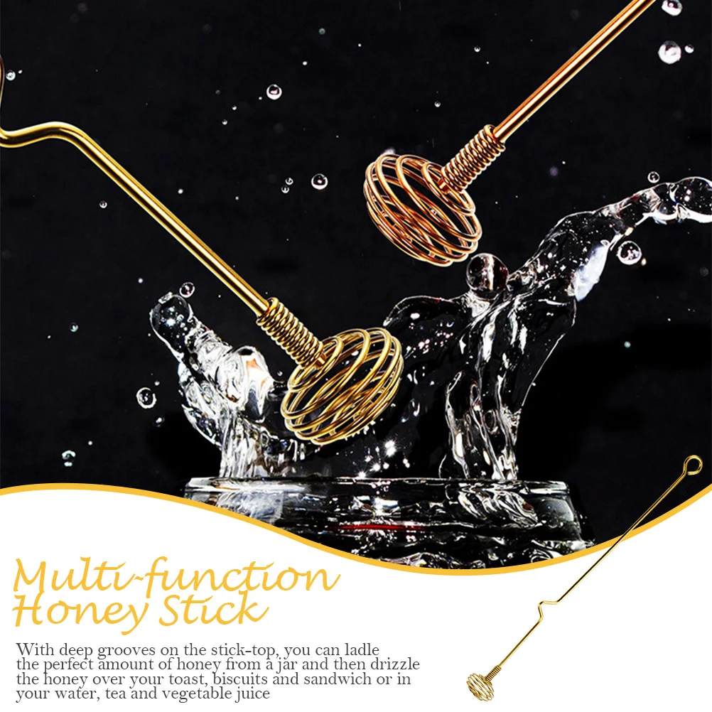 

3Pcs Household Honey Dippers Multi-Function Stirring Sticks Convenient Honey Sticks for Tea Syrup Cocktail Cocktail Stirrer