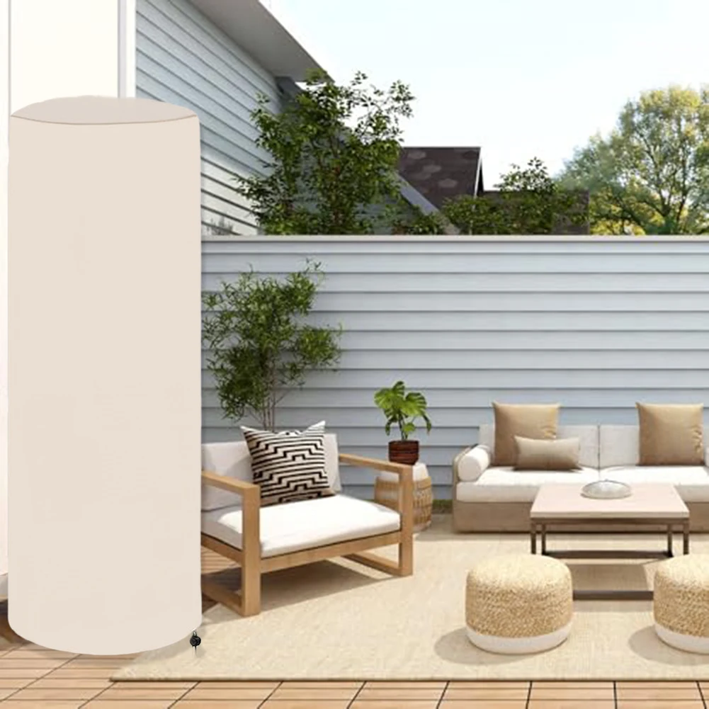 Oxford Fabric Cover Patio Heater Protection Moisture Protection Snug Fit Design Waterproof Patio Cover Garden Beige Outdoor Use