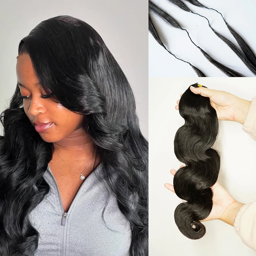 

Натуральные волосы Body Wave, пряди высшего качества, необработанные, натуральный черный цвет, для плетения косичек и наращивания.