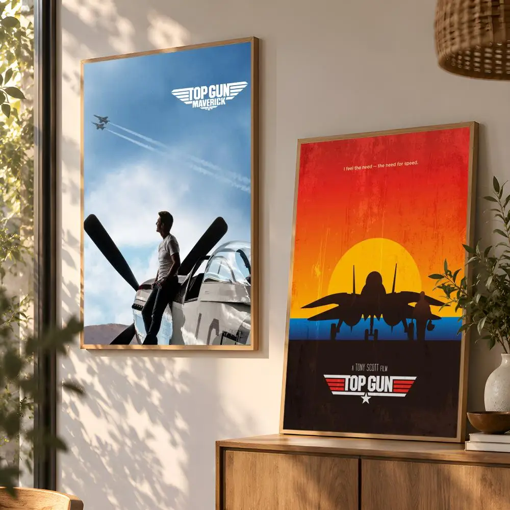 Movie T-Top Gun Maverick Poster Wall Art Home Decor Living Room Bedroom Office Dorm Apartment Gift