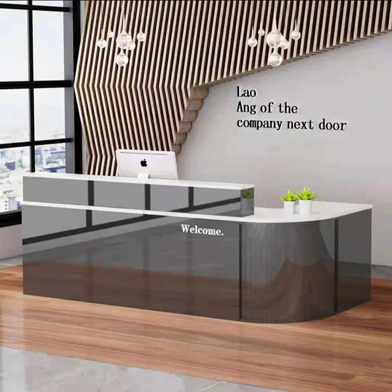 

Information Clinic Reception Desk Modern Store L Shaped Reception Desk Nail Salon White Mesa De Escritorio Furniture Office