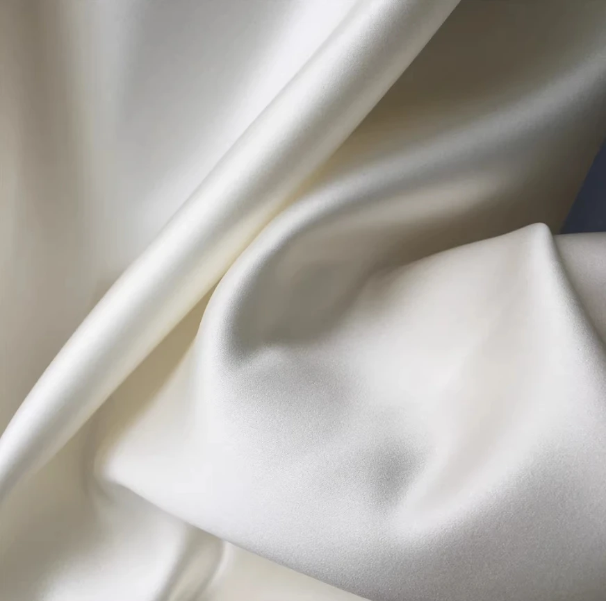 High Quality Soft Glossy Satin Wedding Dress Fabric Silk Satin Fabric for Sewing and Party Decoration RS24043