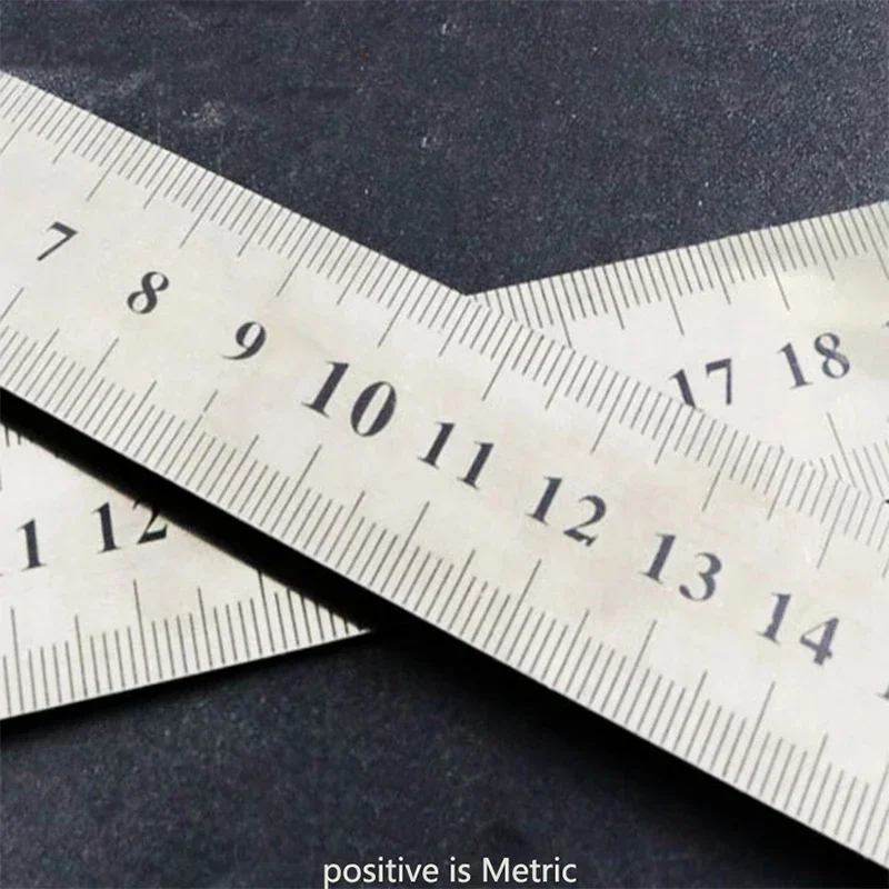 MeaccelerRuler-Règle double face en acier inoxydable, règle droite en métal, règle de précision, 15 cm, 20 cm, 30 cm, 50cm, 6 po, 8 po, 12/15 po