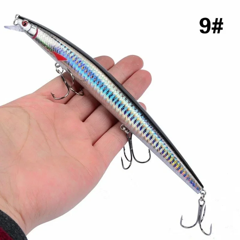 16 Farben 18cm 24g Elritze Angel köder Laser Kurbel köder harter künstlicher Köder Kunststoff großer gefälschter Fisch lockt Seefisch köder