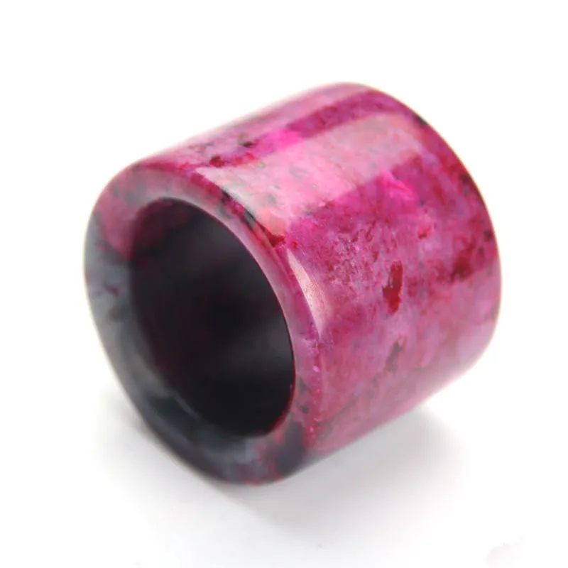 Special Offer AGrade Transfer Peach Blossom Jade Plum Blossom Jade Ring Jade Ring Unisex Jade Ring22-23mm