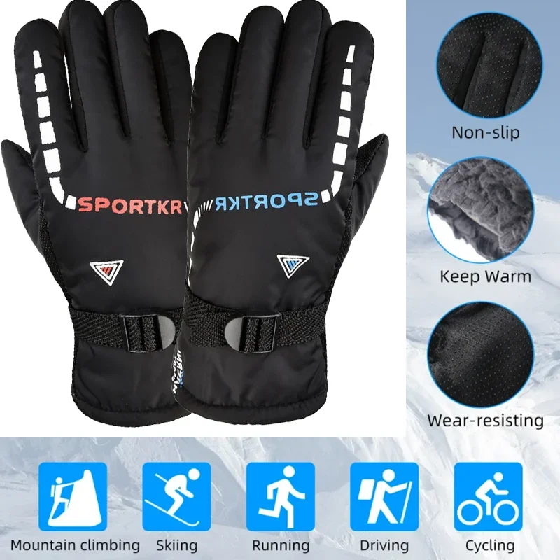 

Motorcycle Cycling Gloves Warm Winter Outdoor Universal Waterproof Mitten Motorbike Thermal Sport Glove Moto Accessories