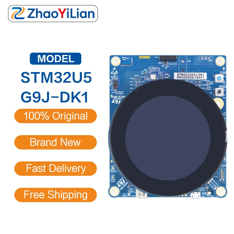 Voor de STM32U5G9-DK1 Discovery Kit, een STM32U5G9 Cortex M33 grafische evaluatiekaart met laag energieverbruik.
