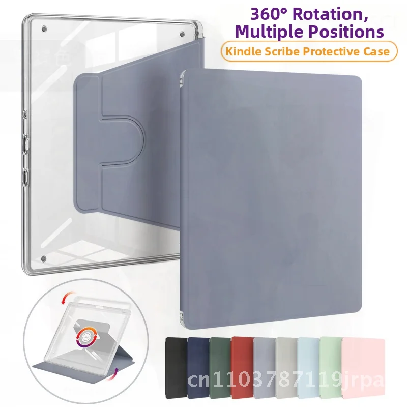 

2024 Новый вращающийся на 360° защитный чехол Kindle Scribe 10,2-дюймовый прозрачный цветной чехол из искусственной кожи с магнитным притяжением